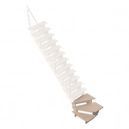 Quart tournant gauche escalier BRETAGNE 85cm