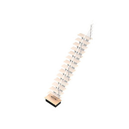 Socle de départ 25cm escalier droit BIAX