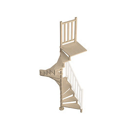 Escalier en sapin SQUARE WOOD 120cm + palier