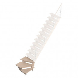 Quart tournant droit escalier BRETAGNE 85cm