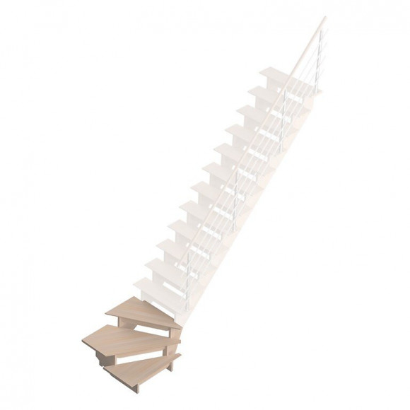 Quart tournant droit escalier BRETAGNE 85cm