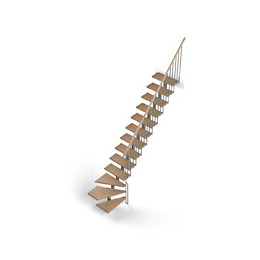 Escalier moderne 1/4 tournant droit EUREKA