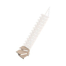 Quart tournant droit escalier BRETAGNE 85cm