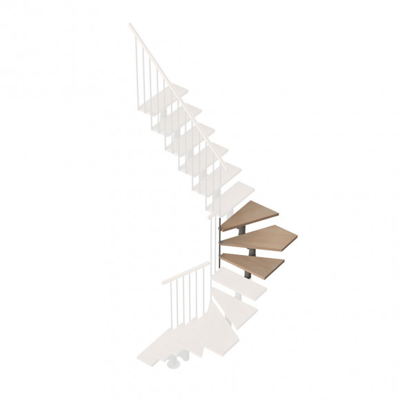 Quart tournant gauche supplémentaire escalier EUREKA