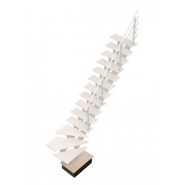 Socle de départ escalier quart tournant BIAX