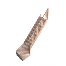 Escalier ECO FRANCE hêtre 1/4 tournant droit
