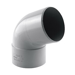 Coude de descente 67° D.80 mâle/femelle gris
