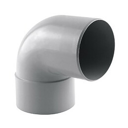 Coude de descente 87° D.80 mâle/femelle gris
