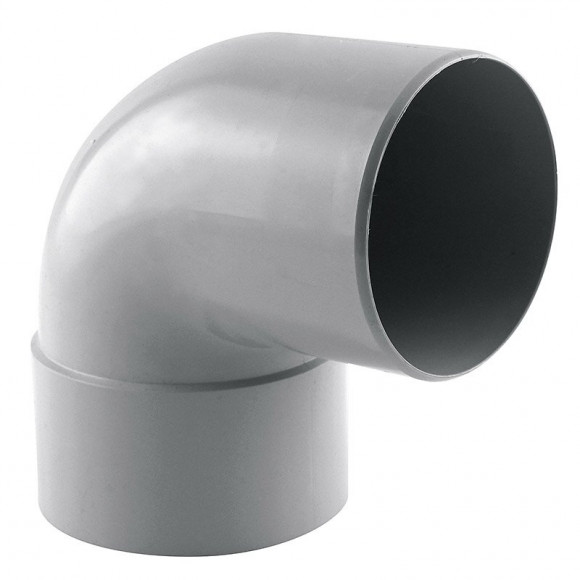 Coude de descente 87° D.80 mâle/femelle gris