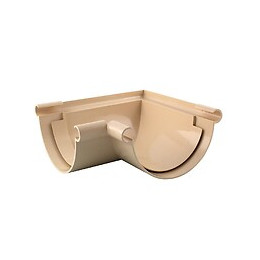 Angle universel gouttière ronde 90° dév.330 sable