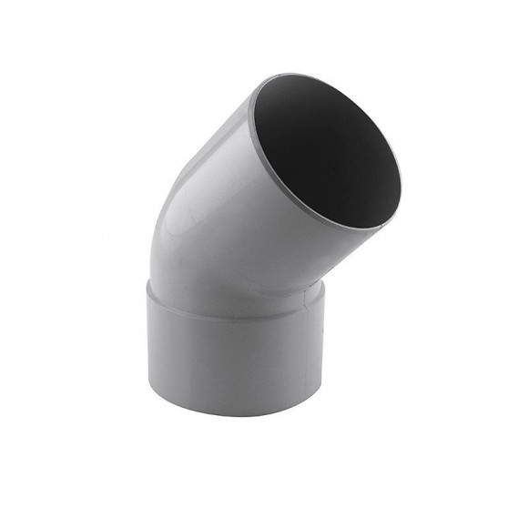Coude de descente 45° D.100 mâle/femelle gris