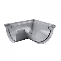 Angle universel gouttière ronde 90° dév.330 gris
