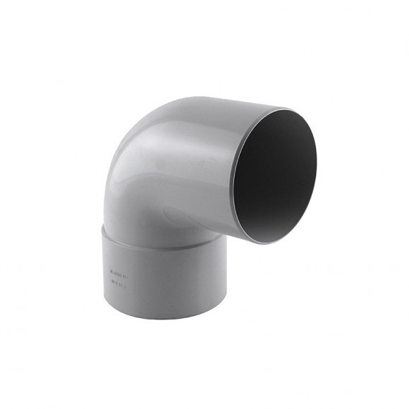 Coude de descente 87° D.100 mâle/femelle gris