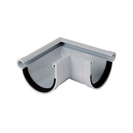 Angle 90° gouttière pvc gris diamètre 16 cm nicoll