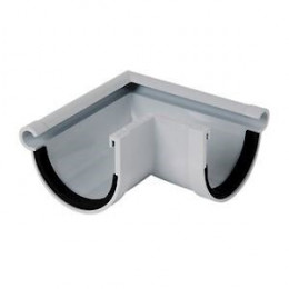Angle 90° gouttière pvc gris diamètre 16 cm nicoll