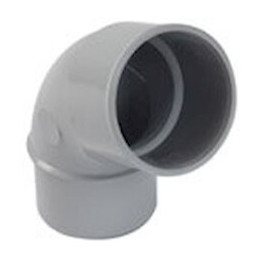 Coude pvc mf gris 67°30 pour gouttière diamètre 50 mm nicoll