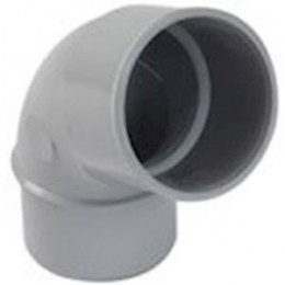 Coude pvc mf gris 67°30 pour gouttière diamètre 50 mm nicoll