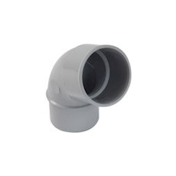 Coude pvc mf gris 67°30 pour gouttière diamètre 50 mm nicoll