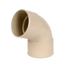 Coude pvc ff sable 67°30 pour gouttière diamètre 80 mm nicoll