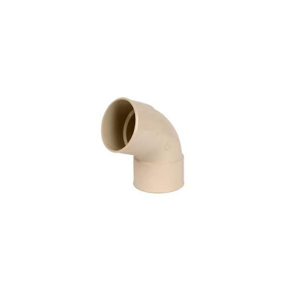 Coude pvc ff sable 67°30 pour gouttière diamètre 80 mm nicoll