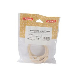 2 colliers lyre + attache diamètre 80 sable nicoll
