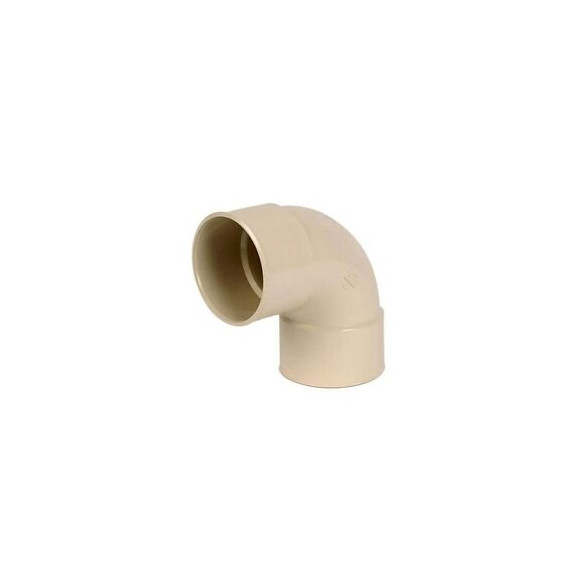 Coude pvc ff sable 87°30 pour gouttière diamètre 80 mm nicoll