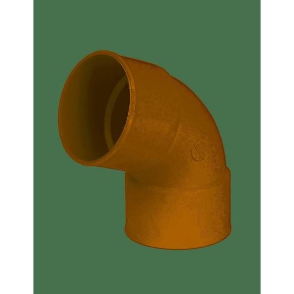 Coude pvc mf sable 67°30 pour gouttière diamètre 80 mm nicoll