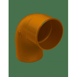 Coude pvc mf sable 87°30 pour gouttière diamètre 80 mm nicoll
