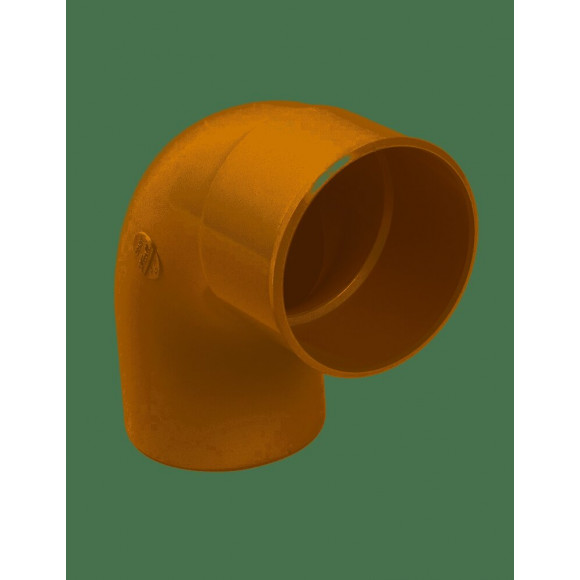 Coude pvc mf sable 87°30 pour gouttière diamètre 80 mm nicoll