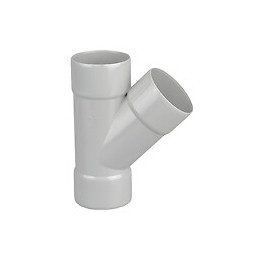 Culotte gouttière PVC FF 45° DN80 couleur gris clair