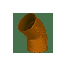 Coude pvc mf sable 45° pour gouttière diamètre 80 mm nicoll