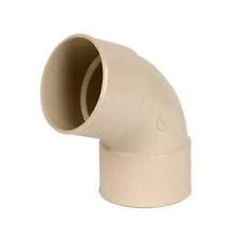 Coude pvc ff sable 67°30 pour gouttière diamètre 80 mm nicoll