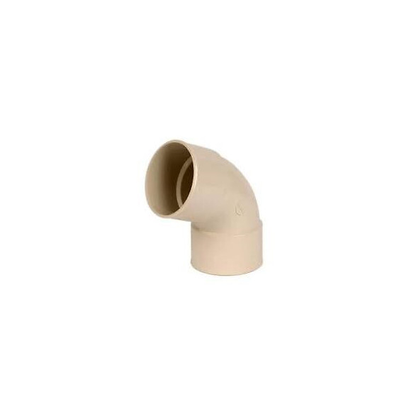 Coude pvc ff sable 67°30 pour gouttière diamètre 80 mm nicoll