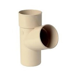 Culotte pvc mff sable 67°30 pour gouttière diamètre 80 mm nicoll