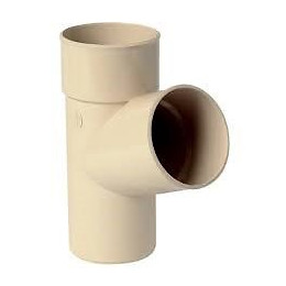 Culotte pvc mff sable 67°30 pour gouttière diamètre 80 mm nicoll