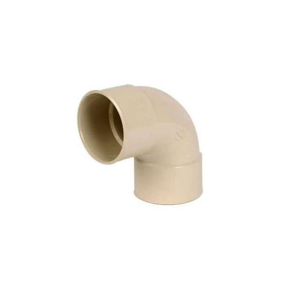 Coude pvc ff sable 87°30 pour gouttière diamètre 80 mm nicoll