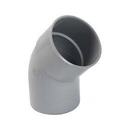 Coude pvc ff gris 45° pour gouttière diamètre 80 mm nicoll