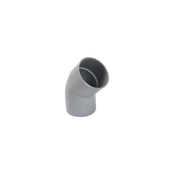 Coude pvc ff gris 45° pour gouttière diamètre 80 mm nicoll