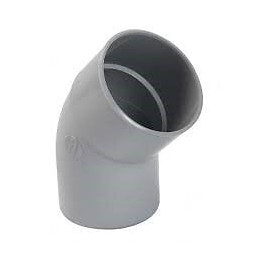Coude pvc ff gris 45° pour gouttière diamètre 80 mm nicoll