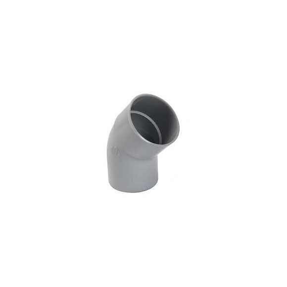 Coude pvc ff gris 45° pour gouttière diamètre 80 mm nicoll