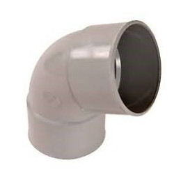 Coude pvc ff gris 67°30° pour gouttière diamètre 80 mm nicoll