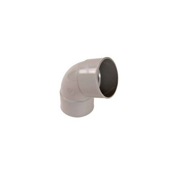 Coude pvc ff gris 67°30° pour gouttière diamètre 80 mm nicoll