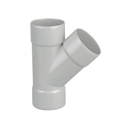 Culotte gouttière PVC FF 45° DN80 couleur gris clair