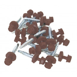 Fixations brun/rouge pour panneau tuiles acier par 100
