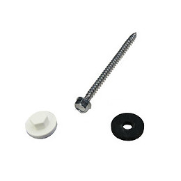 Kit de 50 fixations pour profil vissable 32mm blanc