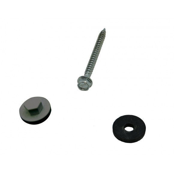 Kit de 50 fixations pour profil vissable 16mm gris
