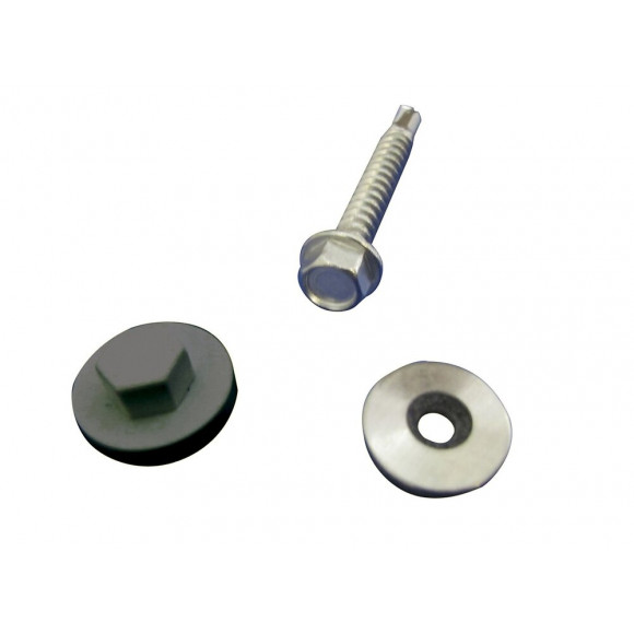 Kit de 40 fixations pour profil porteur gris