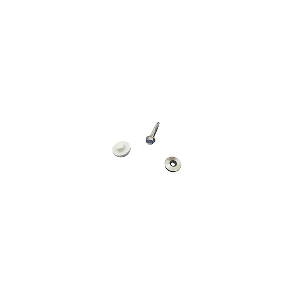 Kit de 40 fixations pour profil porteur blanc