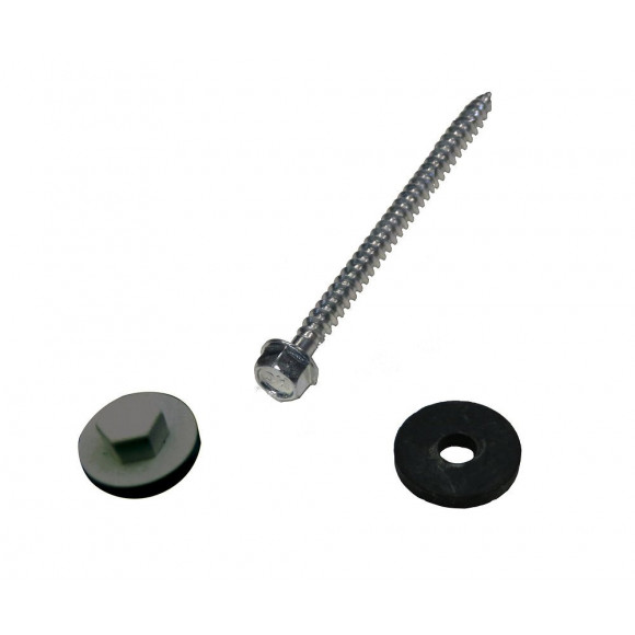 Kit de 50 fixations pour profil vissable 32mm gris