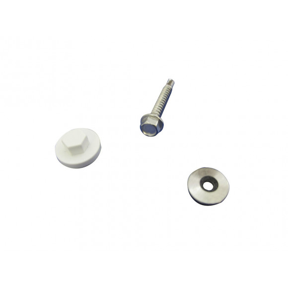 Kit de 40 fixations pour profil porteur blanc